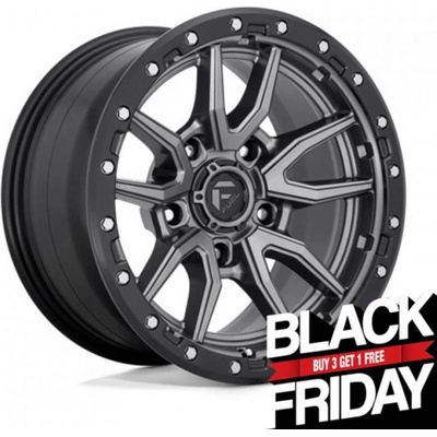 Fuel D680 REBEL 9x20 8x170 ET1 matte gunmetal black bead ring