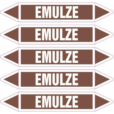 Grafiko | Emulze - dle ČSN 13 0072 - Materiál fólie s ochrannou laminací, Rozměr aršík 5ks šipka 250x52mm