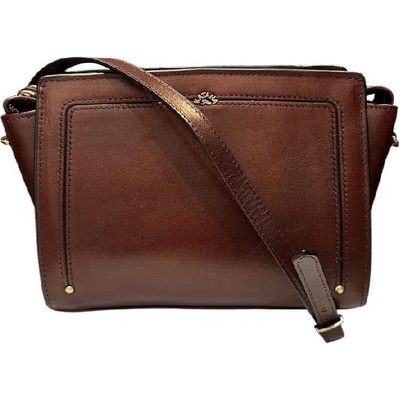 Katana crossbody kožená kabelka tmavě 66814-03 hnědá