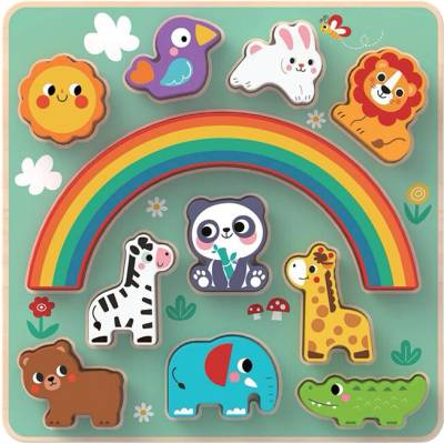 2Kids Toys Dřevěné balanční puzzle se zvířátky