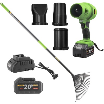hrable na lístie lamelové 150 cm so sklolaminátovou násadou Procraft GLR-22 a fukár Procraft PB18 SGLR-22/PB18