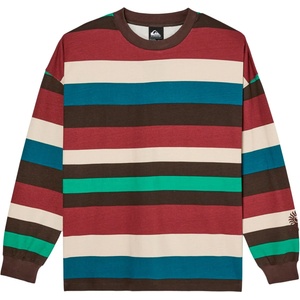 Quiksilver Дамски пуловер Quiksilver Women's Sibbald L/S Tee Jumper - Java Stripe Qsw (117-3849-0114)