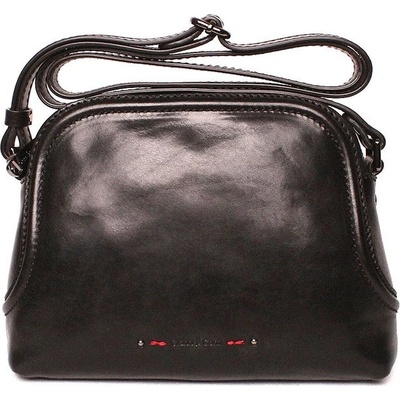 Gianni Conti luxusní tmavěkožená crossbody kabelka 257 černá