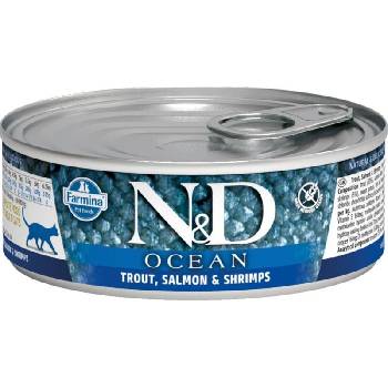 Farmina Pet Foods N&D CAT OCEAN Adult Trout & Salmon & Shrimps 80 g