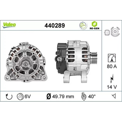 VALEO Alternátor VA 440289