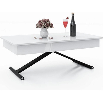 IVM BG Разтегателна маса Мохито с повдигащ механизъм - бял гланц