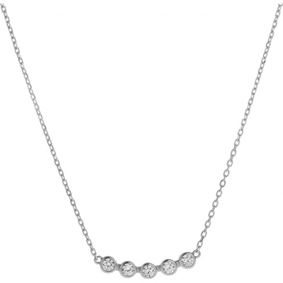 Again Jewelry Blyštivý stříbrný náhrdelník s kubickými zirkony AJNA0014