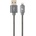 Gembird USB 2.0 A - Lightning M/M кабел за данни 2 м сив Премиум спирала от метал CC-USB2S-AMLM-2M-BG (CC-USB2S-AMLM-2M-BG)