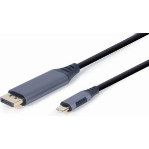 Gembird CC-USB3C-DPF-01-6 USB Type-C към DisplayPort мъжки адаптер кабел 1, 8 м Space Grey (CC-USB3C-DPF-01-6)