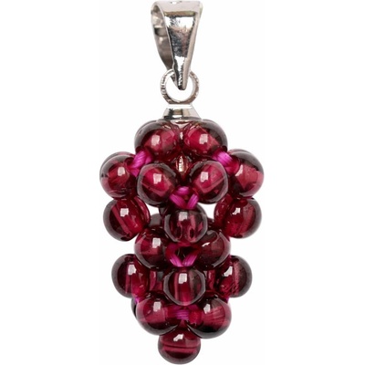 Nefertitis Granát přívěsek Hrozen úchyt barva stříbra NF37797