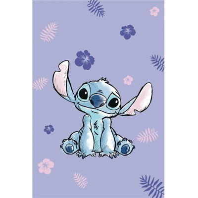 Jerry Fabrics detská deka z mikroflanelu Lilo and Stitch Fialová