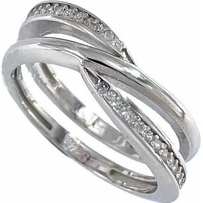 Infinitysilver Stříbrný prsten zirkonové prameny OR64852