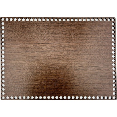Pro Háčkování Dno na košík obdélník 35 x 25 cm dekor ořech