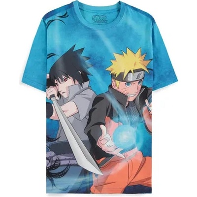 Naruto Shippuden Naruto & Sasuke Digital Printed Men's Short Sleeved T-Shirt III II