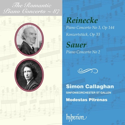 Simon Callaghan, REINECKE & SAUER PIANO CONCERTOS, CD