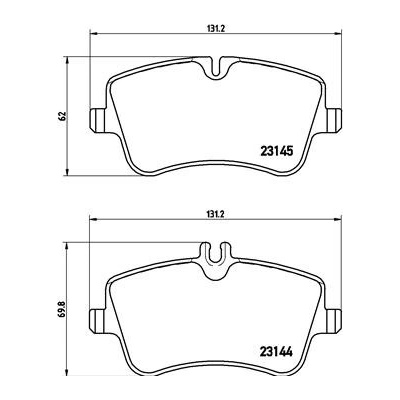 BREMBO Sada brzdových platničiek kotúčovej brzdy P50045