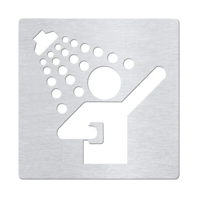 Bemeta hotelový program - Piktogram sprcha 120x120 mm, nerez mat 111022075