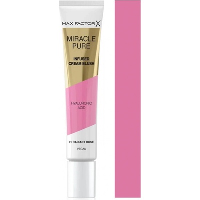 Max Factor Miracle Pure krémová lícenka 01 Radiant Rose 15 ml