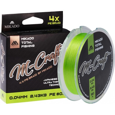 Mikado PLETENÁ ŠŇŮRA - M-Craft Braid - 0.08mm/4.51kg/150m - FLUO