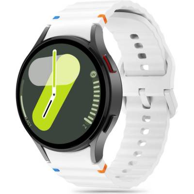 Силиконова каишка за Samsung Galaxy Watch 4/5/5 Pro/6/7/FE от Tech-Protect Silicone Sport - Бял (5906302313396)