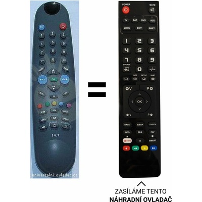 Dálkový ovladač Predátor TESLA Television RC14.1, 14.2, BEKO2-3line RFW-8540 – Hledejceny.cz