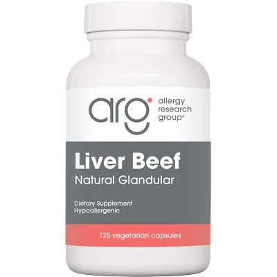 Allergy Research Group Liver Beef Natural Glandular - 125 вег. капсули