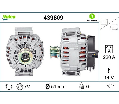 Alternátor VALEO 439809