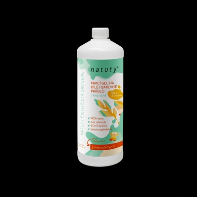 Natuty Prací gel na bílé i barevné prádlo bez vůně 1 l