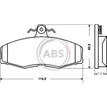 A.B.S. Sada brzdových platničiek kotúčovej brzdy 36516