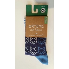 VNS Organic socks dětské ponožky Mix designs Fox blue