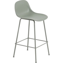 Muuto Fiber Stool 65cm s opierkou tube base + dusty green