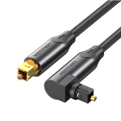 Vention Оптичен кабел Vention Toslink (аудио, 90 градуса, алуминий, черен), 2 м