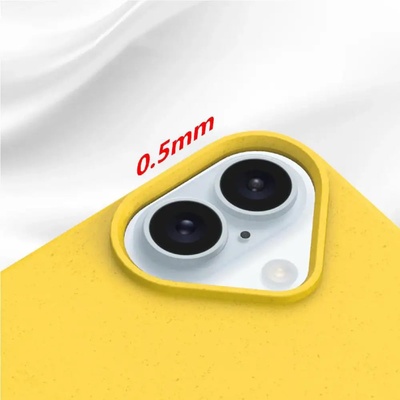 HQWear Кейс Multiple Color Wheat Case MagSafe за iPhone 16 Pro, жълт (Magsafe Multiple Color Wheat Case for iPhone 16 Pro Yellow)