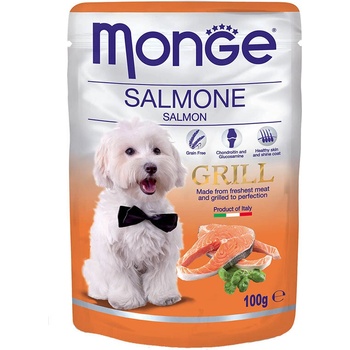 Image 1 of Monge GRILL Chunkies with Salmon пауч за куче хапки на грил със сьомга 100gr