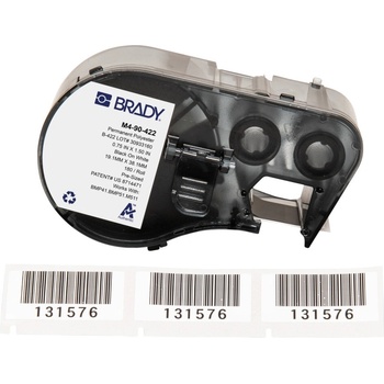 Brady M4-90-422 / 170736, 19.05 mm x 38.10 mm, Polyester, черно копиране / бял фон (170736)