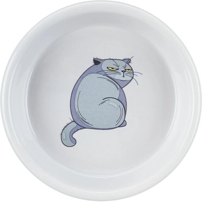 TRIXIE Ceramic Bowl - Керамична купа за котки за храна и вода, 0.250 мл