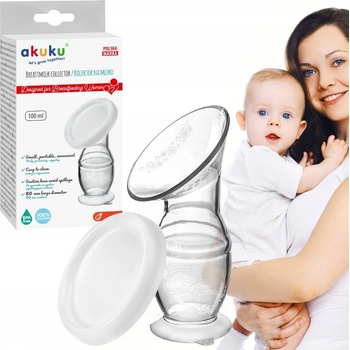 Akuku Ruční odsávačka mléka kolektor 100ml silikonový