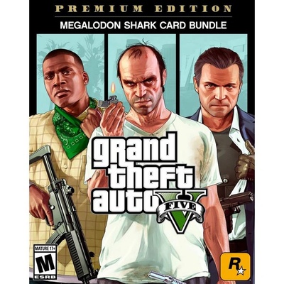 Rockstar Games Grand Theft Auto V Premium Online Edition + Megalodon Shark Card Bundle (PC)