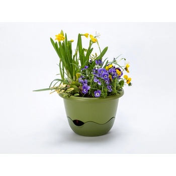 Plastia Samozavlažovací Květináč závěsný Mareta zelená 30 cm