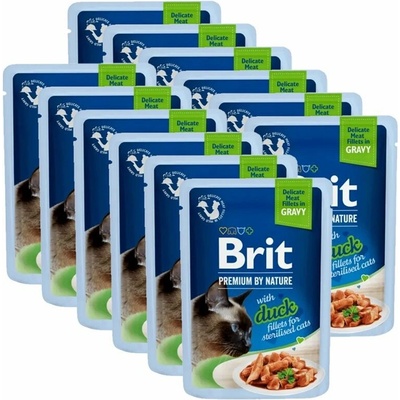 Brit Premium Sterilised Cat Delicate Fillets in Gravy with Duck 12 x 85 g