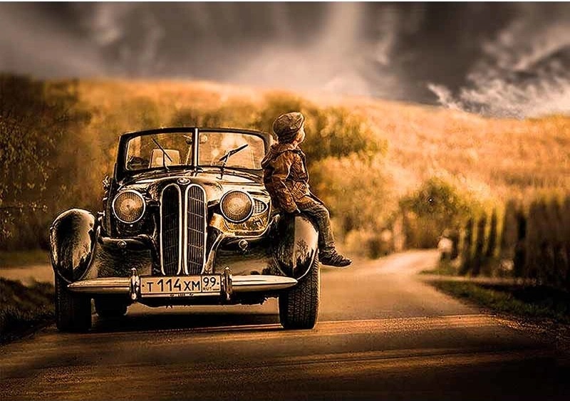 Ceduľa Old car
