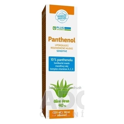 Plus Lekáreň Panthenol 10% telové mlieko sensitive upokojujúce 230 ml