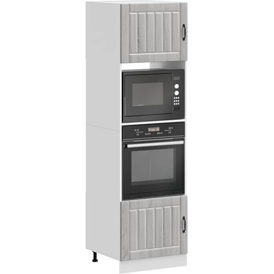 vidaXL Шкафове за фурна 2 бр Kalmar, сив сонома, инженерна дървесина (3315047)