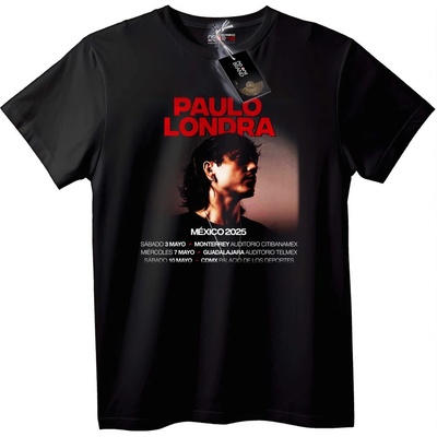 NOONEBRAND Тениска Paulo Londra Мексико 2025 Концерт - 2XL, White