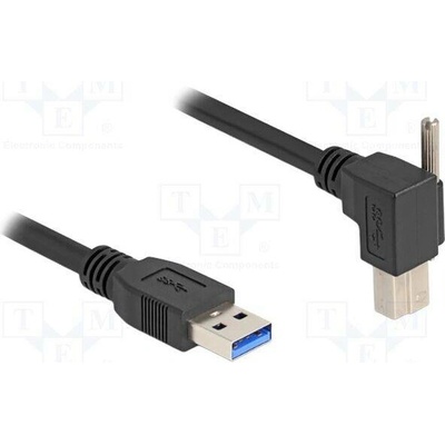 Delock 80484 USB A vidlice USB B konektor 90° vlevo/vpravo 1m černý