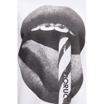 Fiorucci Памучен суичър Fiorucci Mouth Print Relaxed Fit Hoodie (U02SPSHO092CJ05WH05)