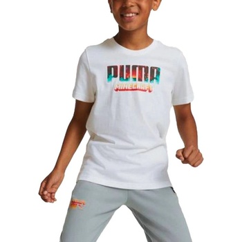 Image 1 of PUMA x Minecraft Graphic Tee White