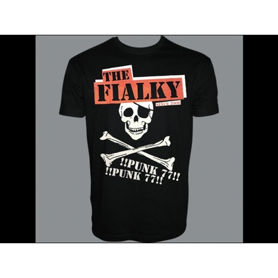 Fruit of the loom tričko THE FIALKY skull punk 77