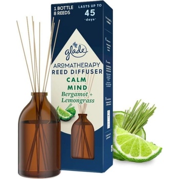 Glade Aromatherapy Reed Diffuser Calm Mind osviežovač vzduchu vonné tyčinky 80 ml