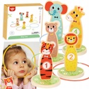 Tooky toy Drevený terč a zvieratká 15 ks